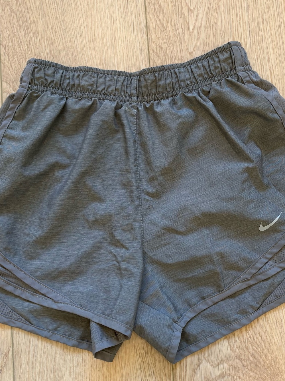 Nike Dark Gray Running Shorts with Swoosh
